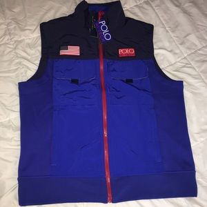 Polo Ralph Lauren Hi Tech Mixed-Media Vest.